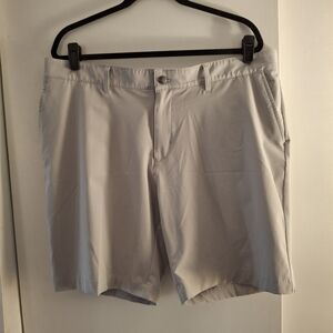 Adidas Men's Light Gray Flat Front Shorts